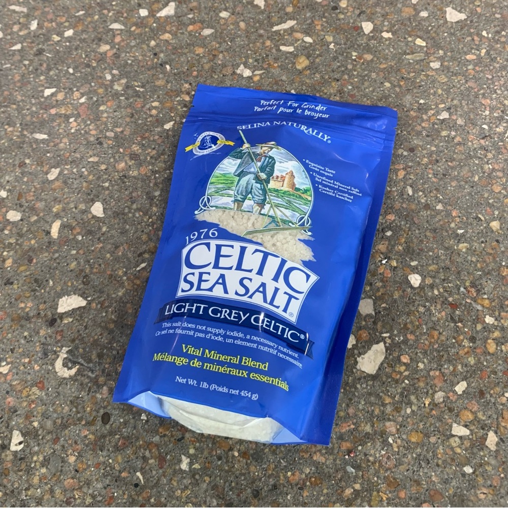 Selina Naturally Celtic Sea Salt Light Grey 1lb bag 454 grams New Sealed